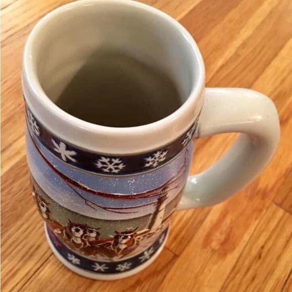 Budweiser VTG 1994 Lighting The Way Christmas Beer Stein Mug Clydesdales Horses - Picture 8 of 10